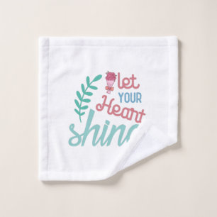 Couple Gift Let Your Heart Shine Wash Cloth