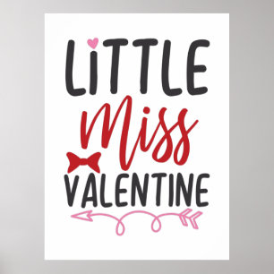 Couple Gift Little Miss Valentine Poster