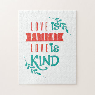 Couple Gift Love Is Kind Jigsaw Puzzle