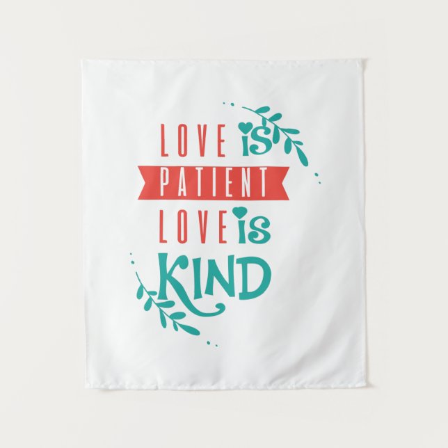 Couple Gift Love Is Kind Tapestry (Front)