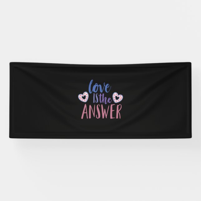 Couple Gift Love Is The Answer Banner (Horizontal)