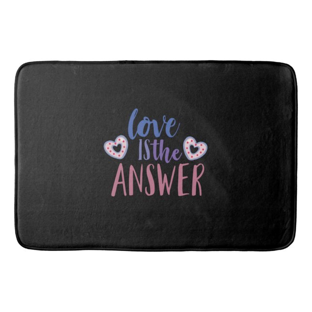 Couple Gift Love Is The Answer Bath Mat (Front)