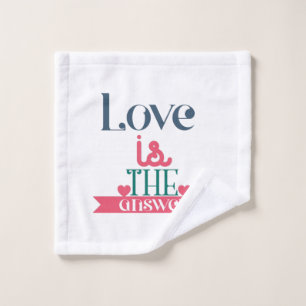 Couple Gift Love Is The Answer Wash Cloth