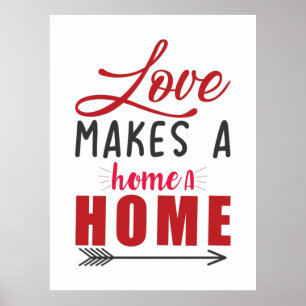 Couple Gift Love Makes A Home Poster