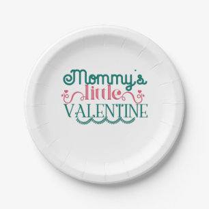 Couple Gift Mummy's Little Valentine Paper Plate