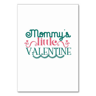 Couple Gift Mummy's Little Valentine Table Number