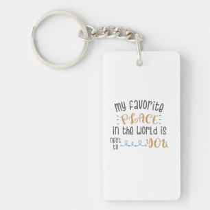 Couple Gift My Favourite Place Is Next To You Key Ring