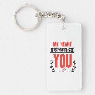 Couple Gift My Heart Beats For You Key Ring