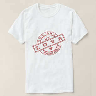 Couple Gift T-Shirt Stamp Text - Customisable
