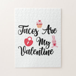 Couple Gift Tacos Are My Valentine Jigsaw Puzzle