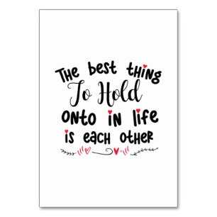 Couple Gift The Best Thing To Hold Table Number