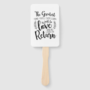 Couple Gift The Greatest Thing You Will Ever Learn Hand Fan