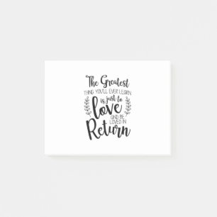 Couple Gift The Greatest Thing You Will Ever Learn Post-it Notes