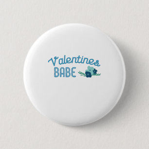 Couple Gift Valentine Babe Flowers 6 Cm Round Badge
