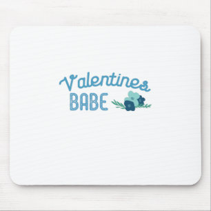 Couple Gift Valentine Babe Flowers Mouse Pad