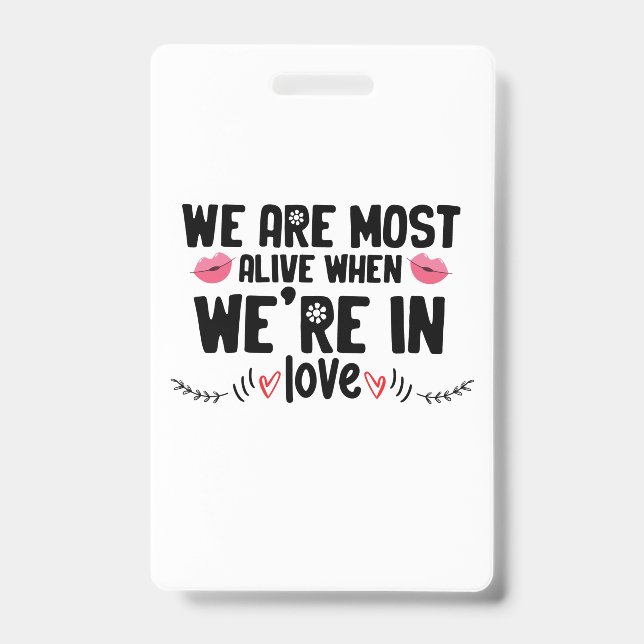 Couple Gift We Are In Love ID Badge (Front)