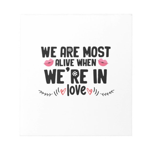Couple Gift We Are In Love Notepad (Front)
