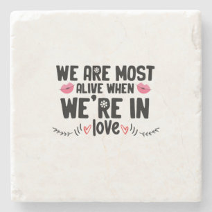 Couple Gift We Are In Love Stone Coaster