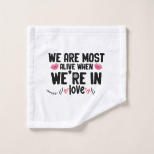 Couple Gift We Are In Love Wash Cloth