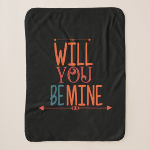 Couple Gift Will You Be Mine Sherpa Blanket