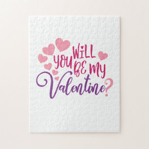 Couple Gift Will You Be My Valentine Jigsaw Puzzle