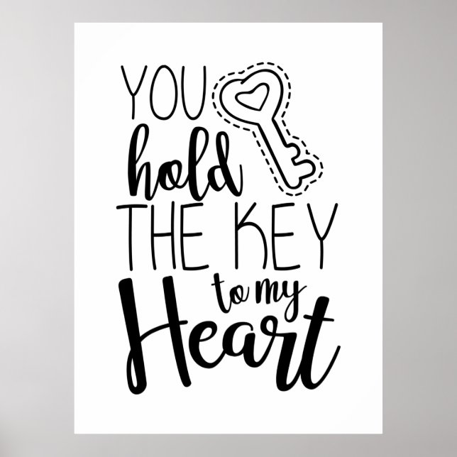 Couple Gift You Hold The Key To My Heart Poster (Front)
