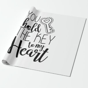 Couple Gift You Hold The Key To My Heart Wrapping Paper