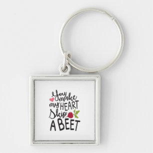 Couple Gift You Make My Heart A Beet Key Ring