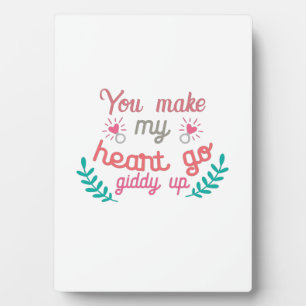 Couple Gift You Make My Heart Go Plaque