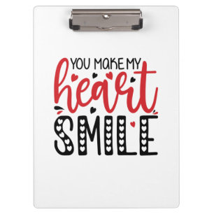 Couple Gift You Make My Heart Smile Clipboard