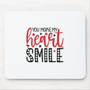 Couple Gift You Make My Heart Smile Mouse Pad