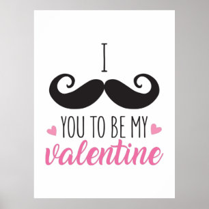 Couple Gift You To Be My Valentine Poster