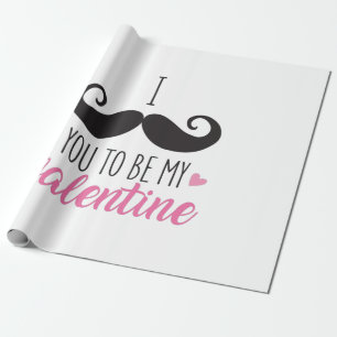 Couple Gift You To Be My Valentine Wrapping Paper