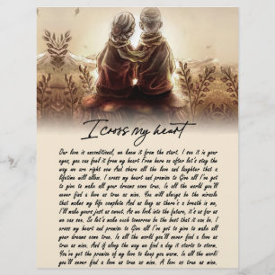 Couple Gifts   For My Soulmate I Cross My Heart Custom Letterhead