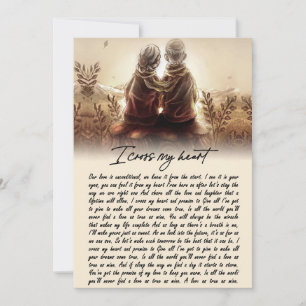 Couple Gifts   For My Soulmate I Cross My Heart Holiday Card