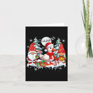 Couple Gnomes Santa Goose Christmas Trees Farmer F Card