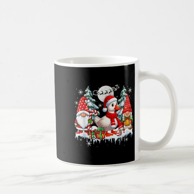 Couple Gnomes Santa Goose Christmas Trees Farmer F Coffee Mug (Right)