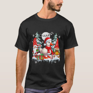 Couple Gnomes Santa Goose Christmas Trees Farmer F T-Shirt