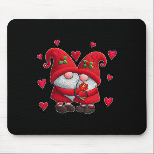 Couple Gnomes Valentine's Day Hearts Costume Gnome Mouse Pad