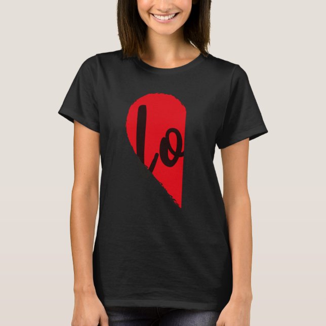 Couple Half Heart LOVE  Valentines Day Women Men A T-Shirt (Front)