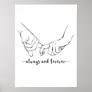 Couple Hands Always And Forever Poster