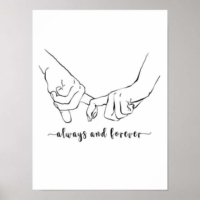 Couple Hands Always And Forever Poster (Front)
