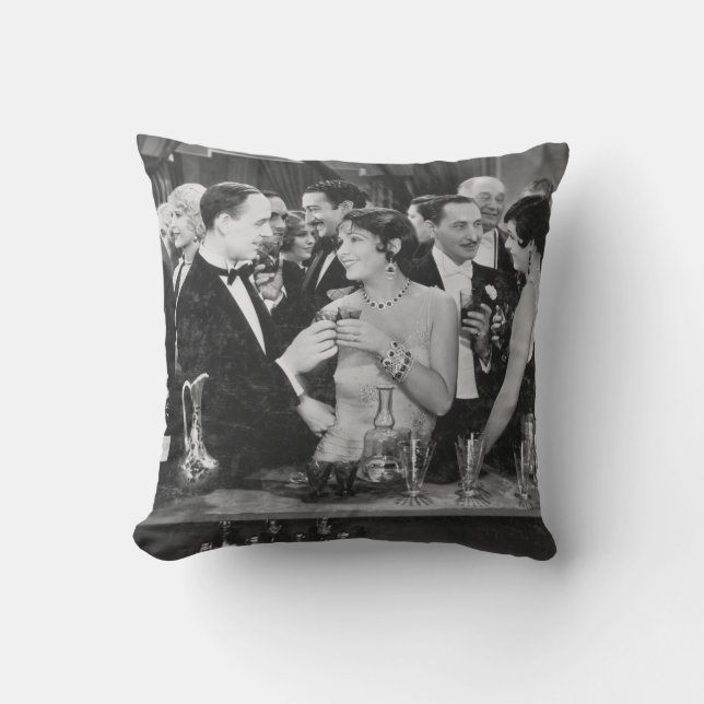 Couple having drink at crowded bar cushion (Front)