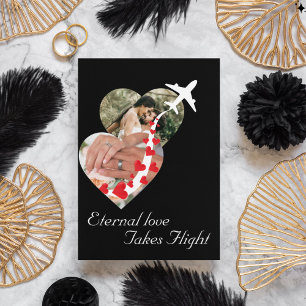 Couple Heart Photo,Romantic,Modern,Wedding Invitation