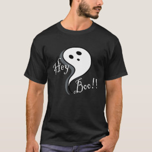Couple  Hey Boo Ghost Halloween T-Shirt