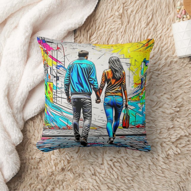 Couple Holding Hands | Personalised Message Cushion (Blanket)