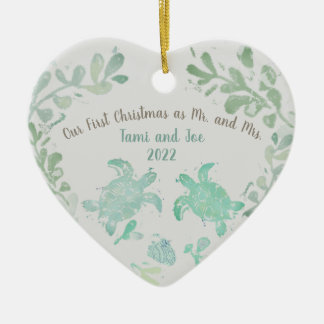 Couple Holiday Ceramic Ornament