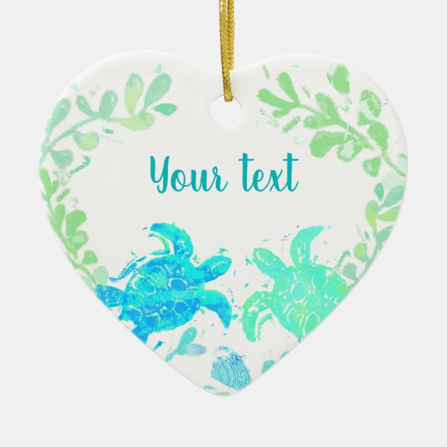 Couple Holiday or Holiday Wedding Favour Ceramic Ornament (Front)