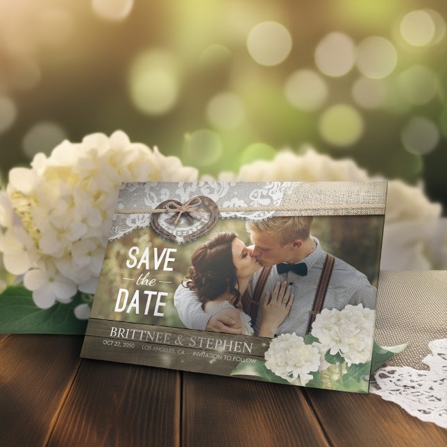 Couple Horseshoe Hydrangea Wedding Save Date PHOTO Save The Date (Creator Uploaded)