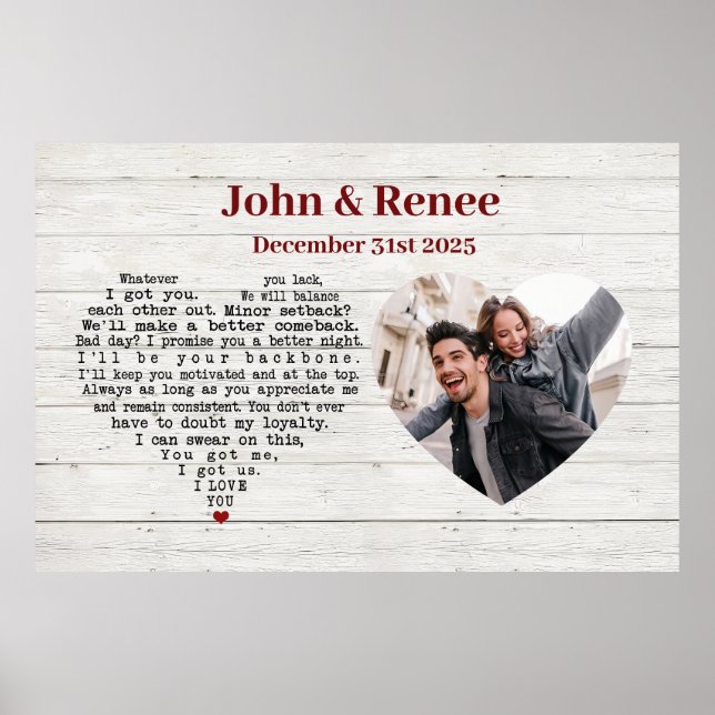Couple I Got Us Husband Wife Gifts Romantic Valent Poster (Front)